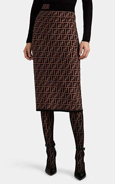 fendi pencil skirt|fendi skirt with plaid blouse.